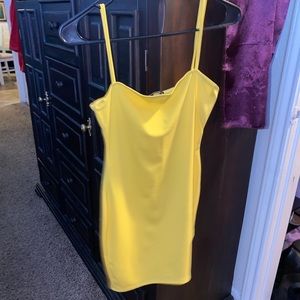 Banana yellow mini dress